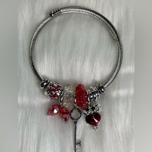 Fashion bracelet key and owl charms